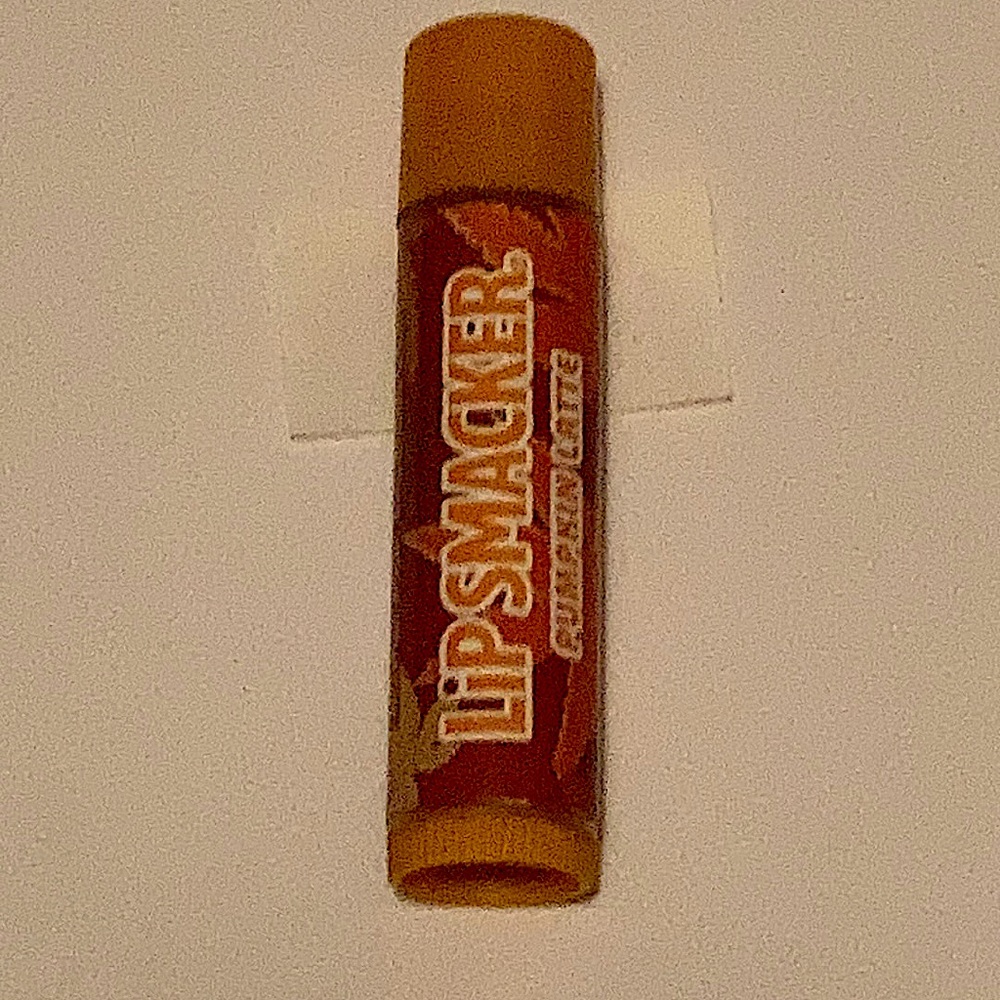 Discontinued pumpkin latte scented lip Smacker.